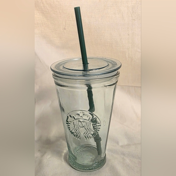 STARBUCKS GLASS MERMAID DRINK GLASS - Picture 2 of 3